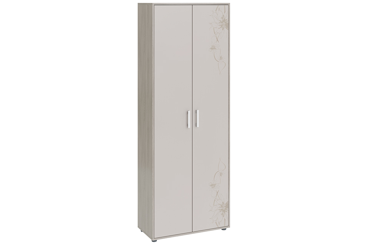 Шкаф комбинированный «Витра» тип 1 Ясень шимо/Сатин матовый с рисунком