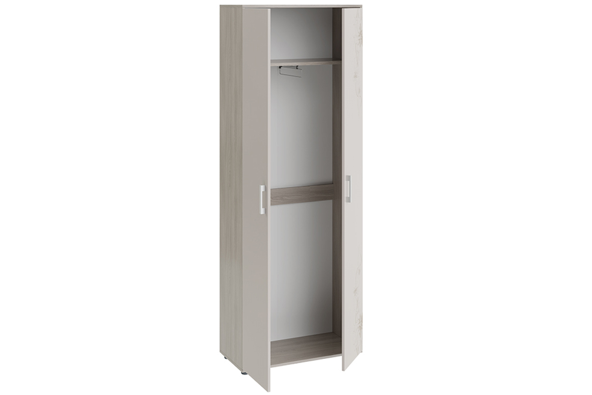 Шкаф комбинированный «Витра» тип 1 Ясень шимо/Сатин матовый с рисунком