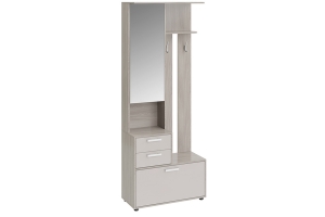 Шкаф-секция комбинированная «Витра» тип 1 Ясень шимо/Сатин матовый с рисунком