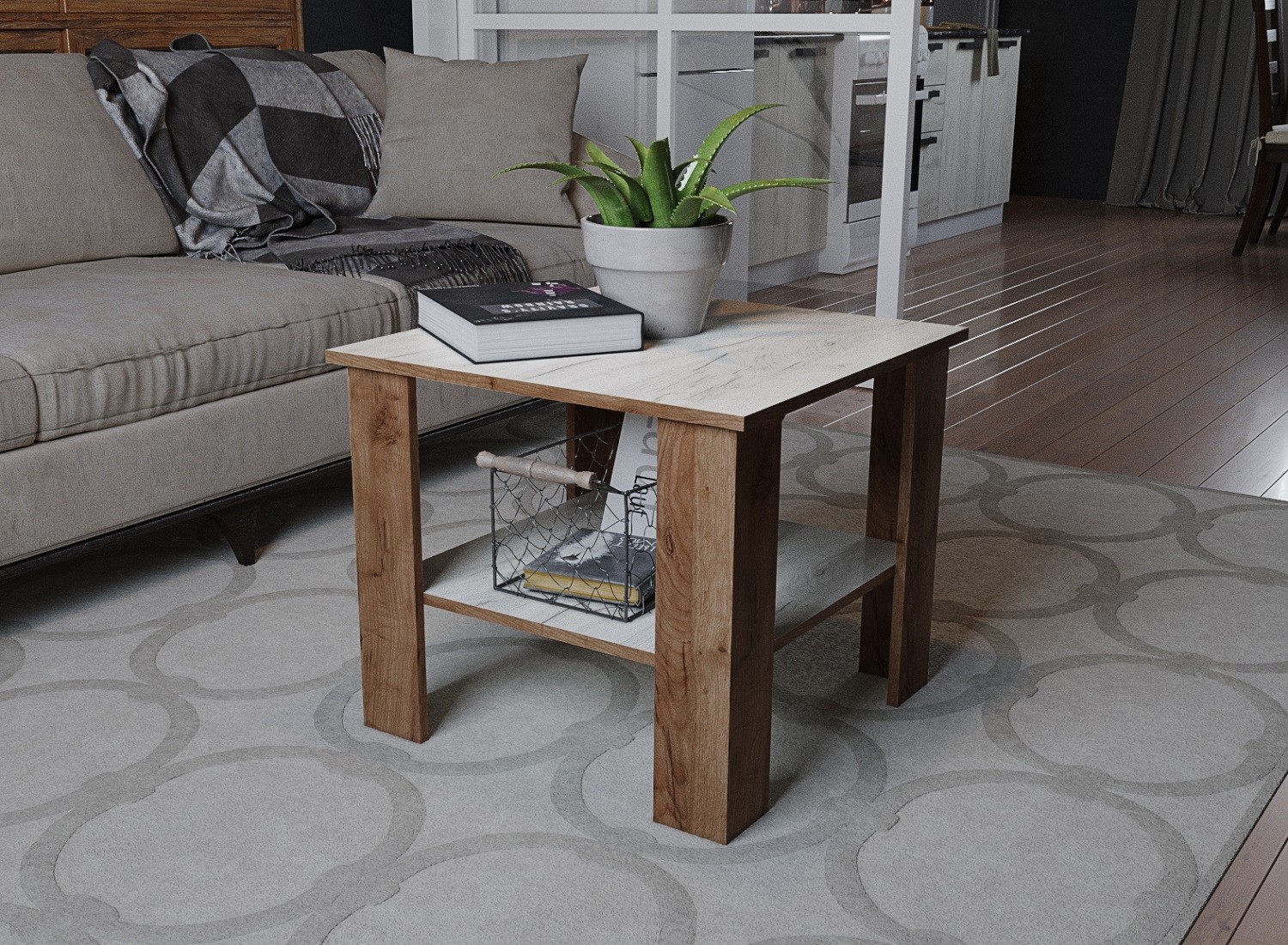 Столик журнальный Консул-9, дуб крафт табачный