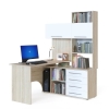 КСТ-14П Стол компьютерный угловой правый дуб сонома/белый