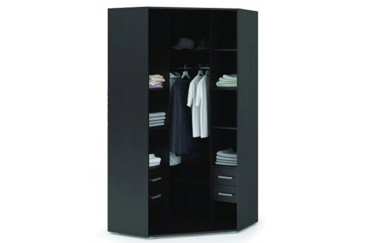 Вегас Шкаф угловой 2-х ств. Белый/Венге 