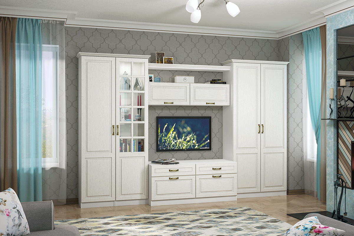 Ливерпуль Шкаф-пенал с карнизом