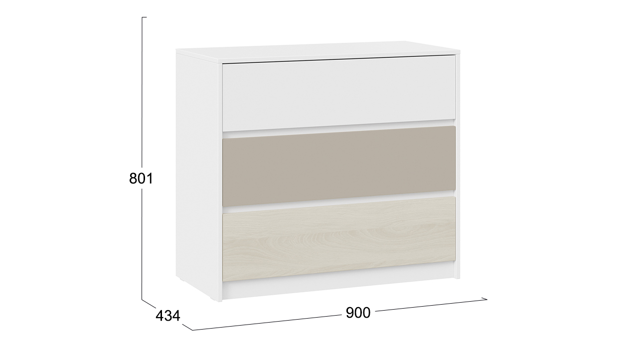 Комод «Сканди» Коричневый