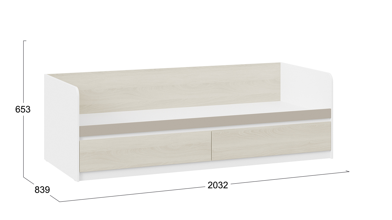 Кровать «Сканди» 80х200 Коричневый
