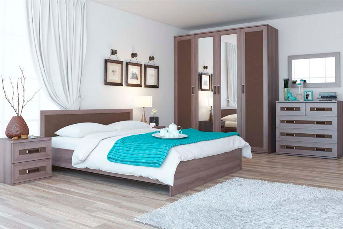 GLOSS NEW Кр-03 (1400) (к) Кровать с ортопедическим основанием (шамони глянец)