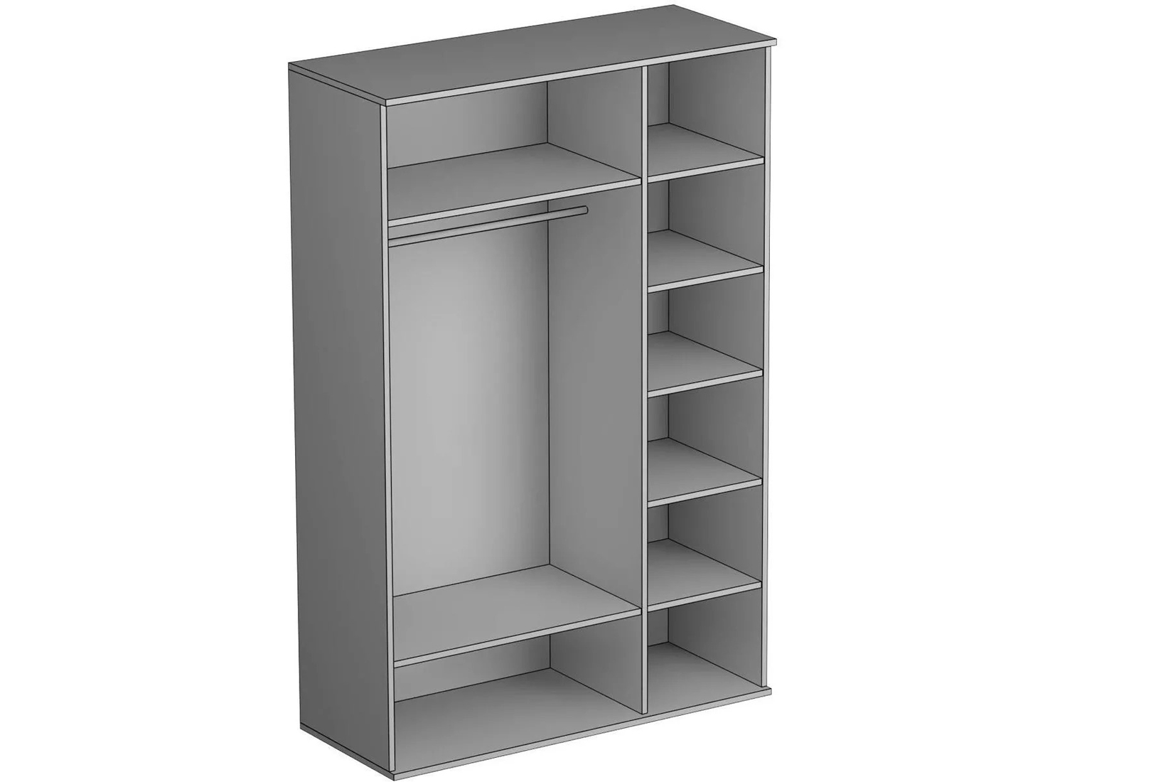 GLOSS NEW ШО-03 Шкаф для одежды (2к/1зр) шамони глянец