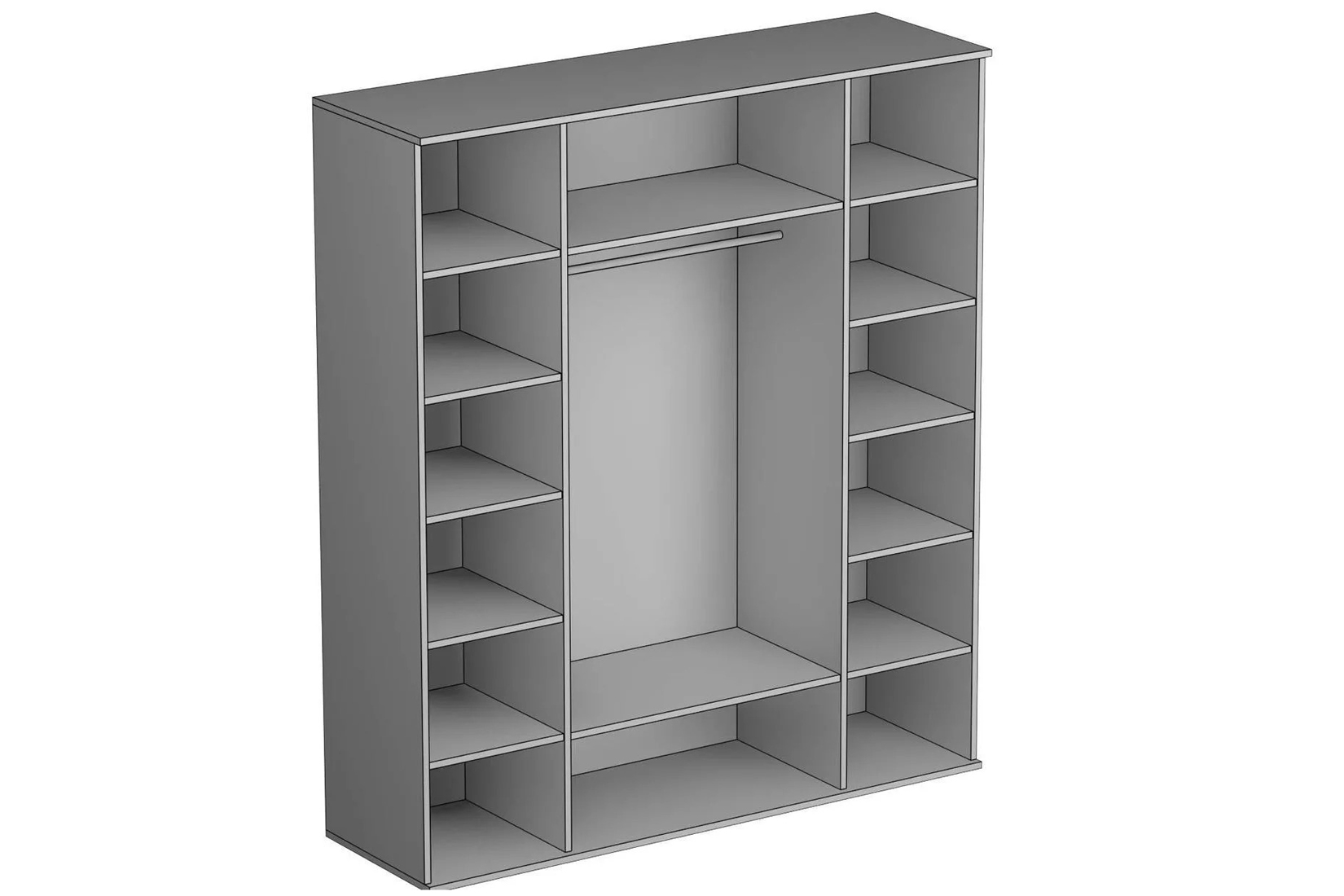 GLOSS NEW ШО-04 (2к/2зр) шкаф для одежды шамони глянец