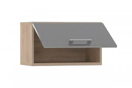 Шкаф горизонтальный ШГ-01, верхнее открывание LUCIDO (Дуб Сонома/Антрацит глянец)