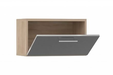 Шкаф горизонтальный ШГ-01, нижнее открывание LUCIDO (Дуб Сонома/Антрацит глянец) 