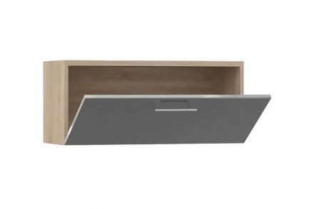 Шкаф горизонтальный ШГ-02, нижнее открывание LUCIDO (Дуб Сонома/Антрацит глянец)