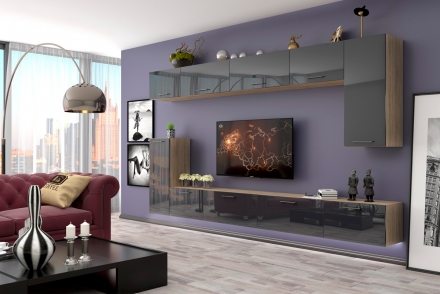 Набор для гостиной 1 LUCIDO Сонома/Антрацит