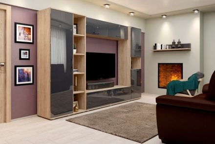 Набор для гостиной 2 LUCIDO Сонома/Антрацит