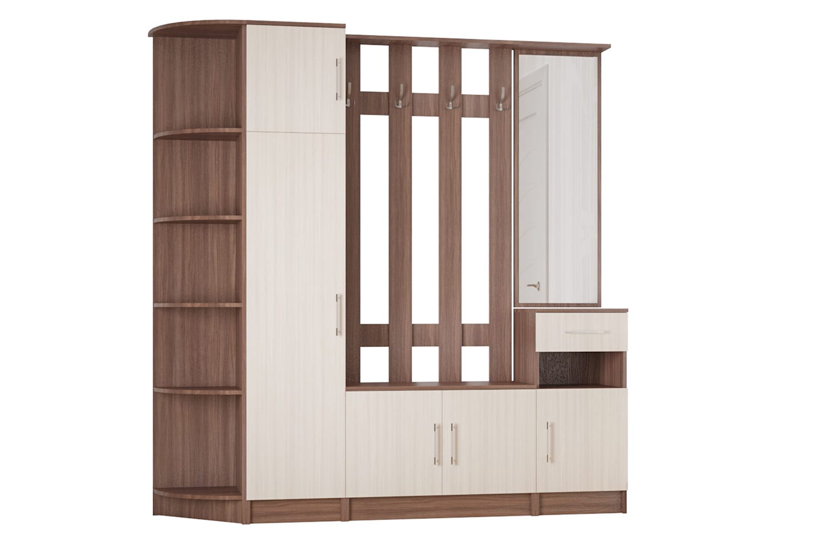 Машенька прихожая Ясень шимо тёмный/Ясень шимо светлый