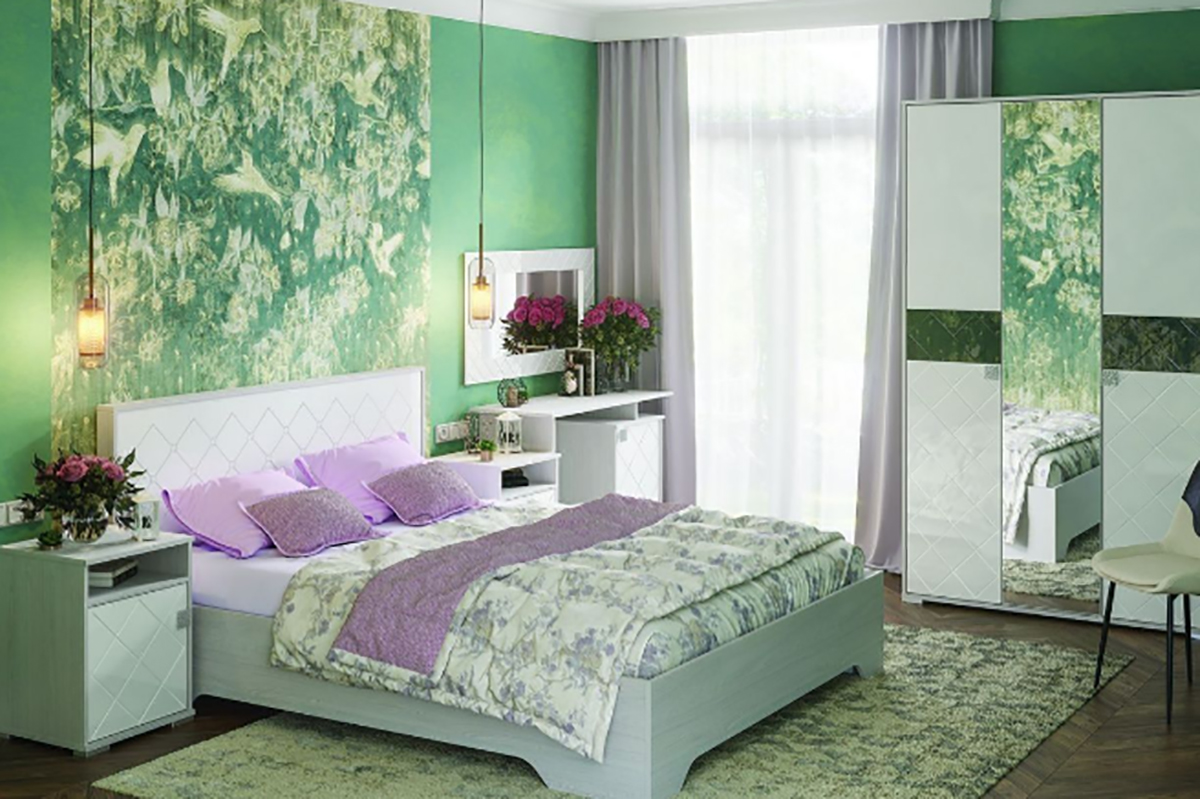 Сальма спальня белый глянец/Анкор