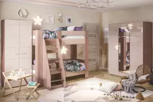 Симба детская комната Ясень шимо темный/кофе с молоком