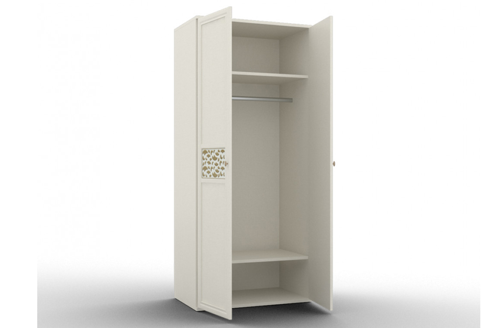 Twist Шкаф комбинированный Tw-ШК-02 (г) с полками и евроштангой, фасад глухой