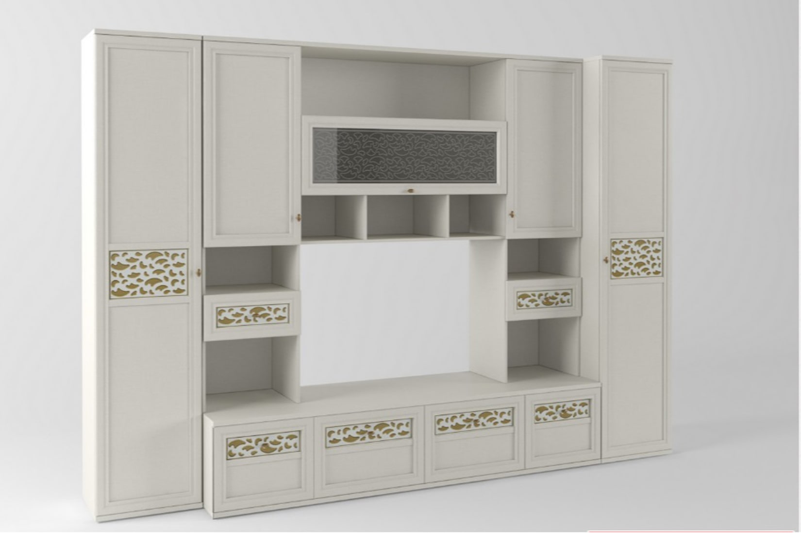 Twist Tw-ШК-03 Шкаф комбинированный со стеклом правый 