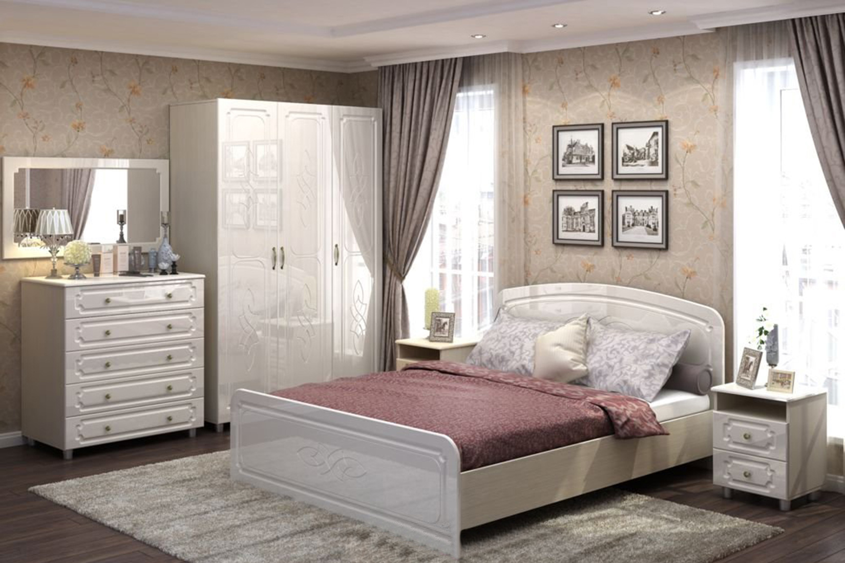 Виктория Спальня жемчуг/белфорт