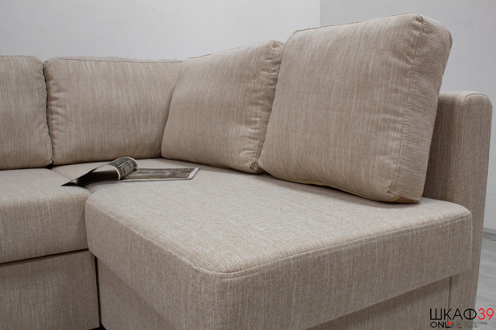 Джессика 2 (15) Диван угловой правый (УП) RE 10 (распр ликвид)