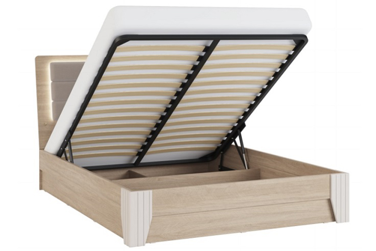 Беатрис 1.2 Кровать 160 см с подсветкой, с подъемным механизмом