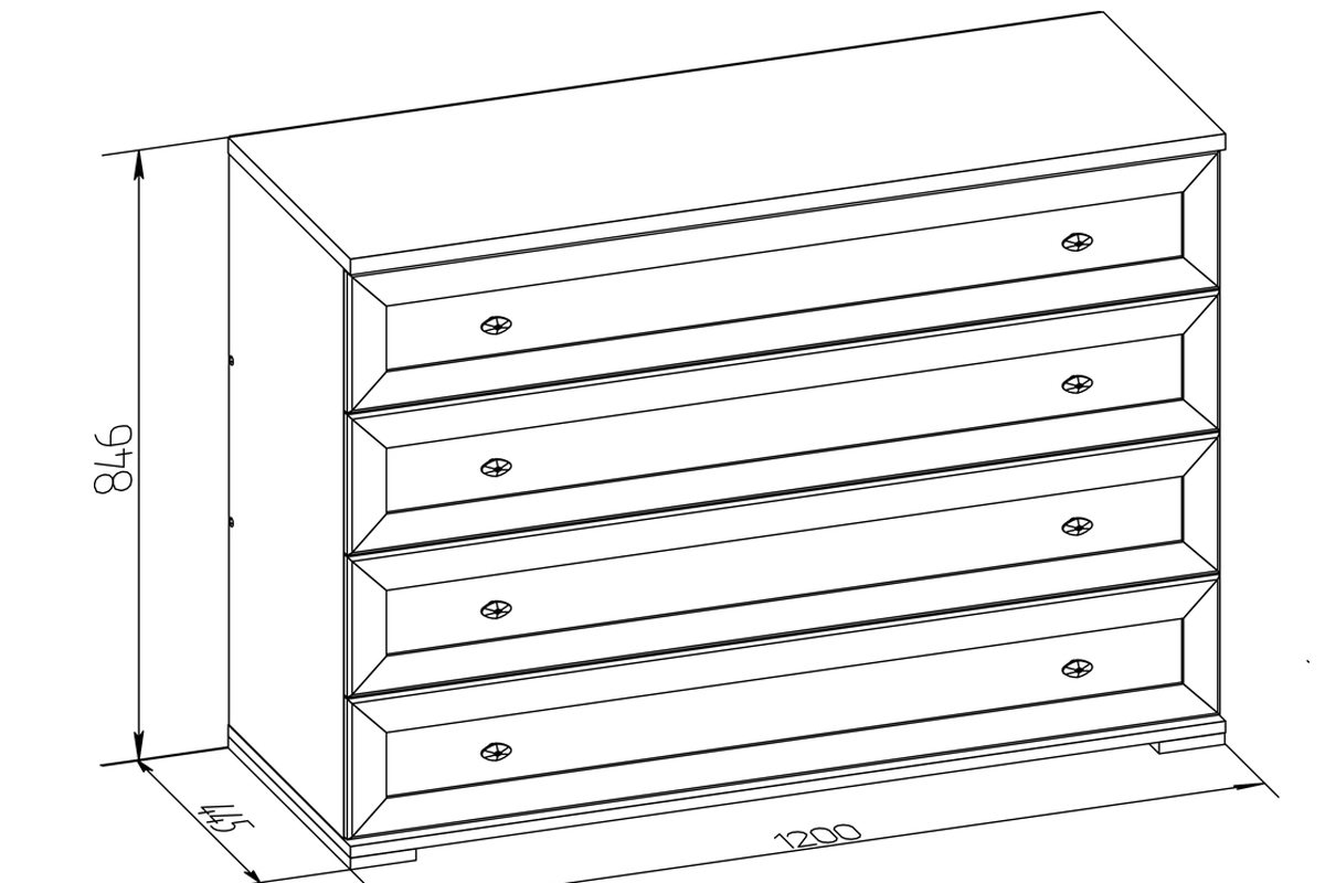 Комод узкий Sherlock 66, орех