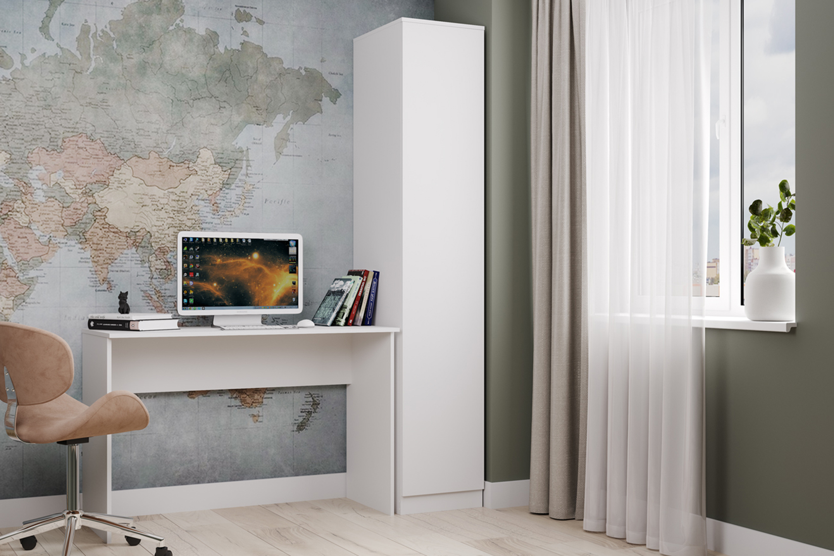 Челси-Мори 400.1 Шкаф Белый