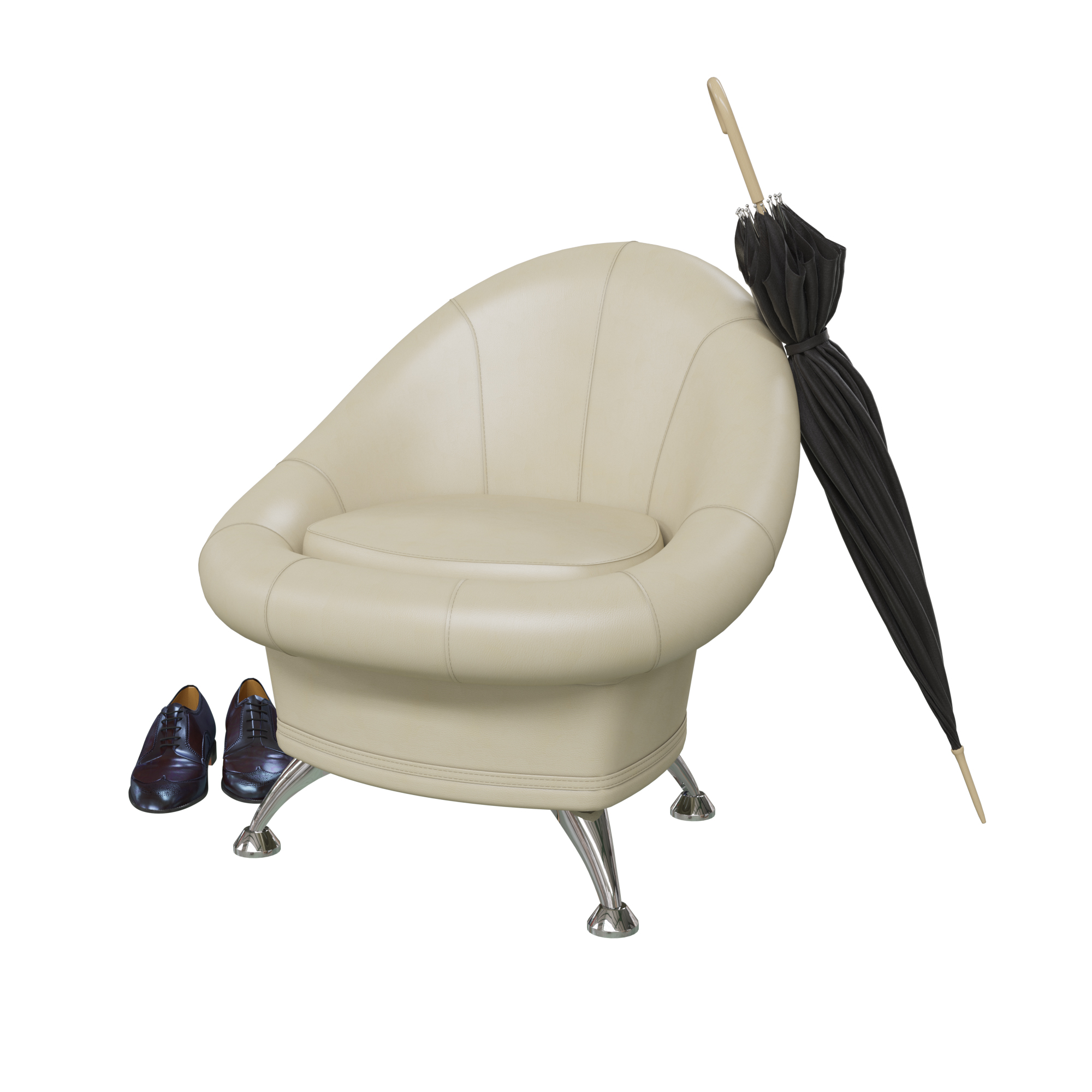 Банкетка 6-5104 бежевая экокожа