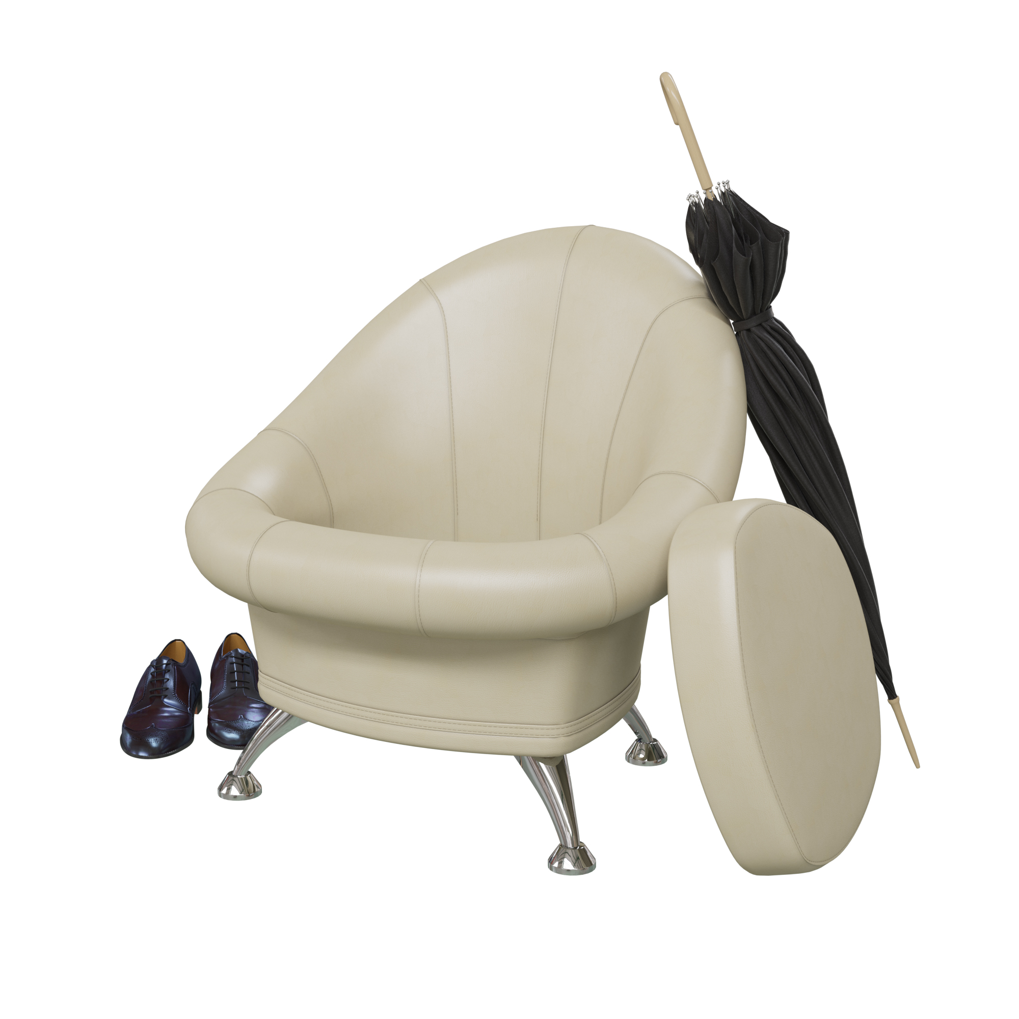 Банкетка 6-5104 бежевая экокожа