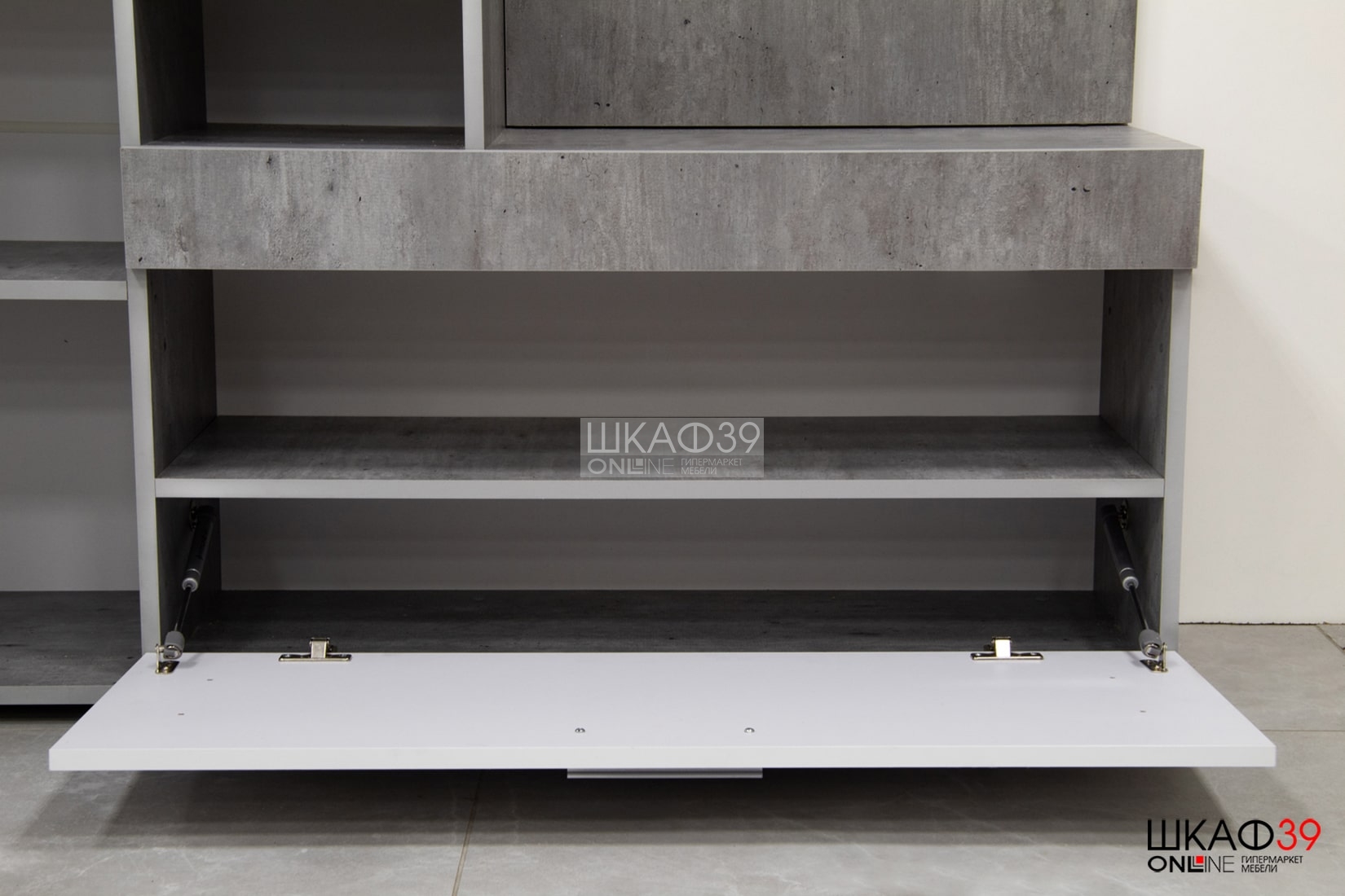 Прихожая Инстайл, бетон/белый