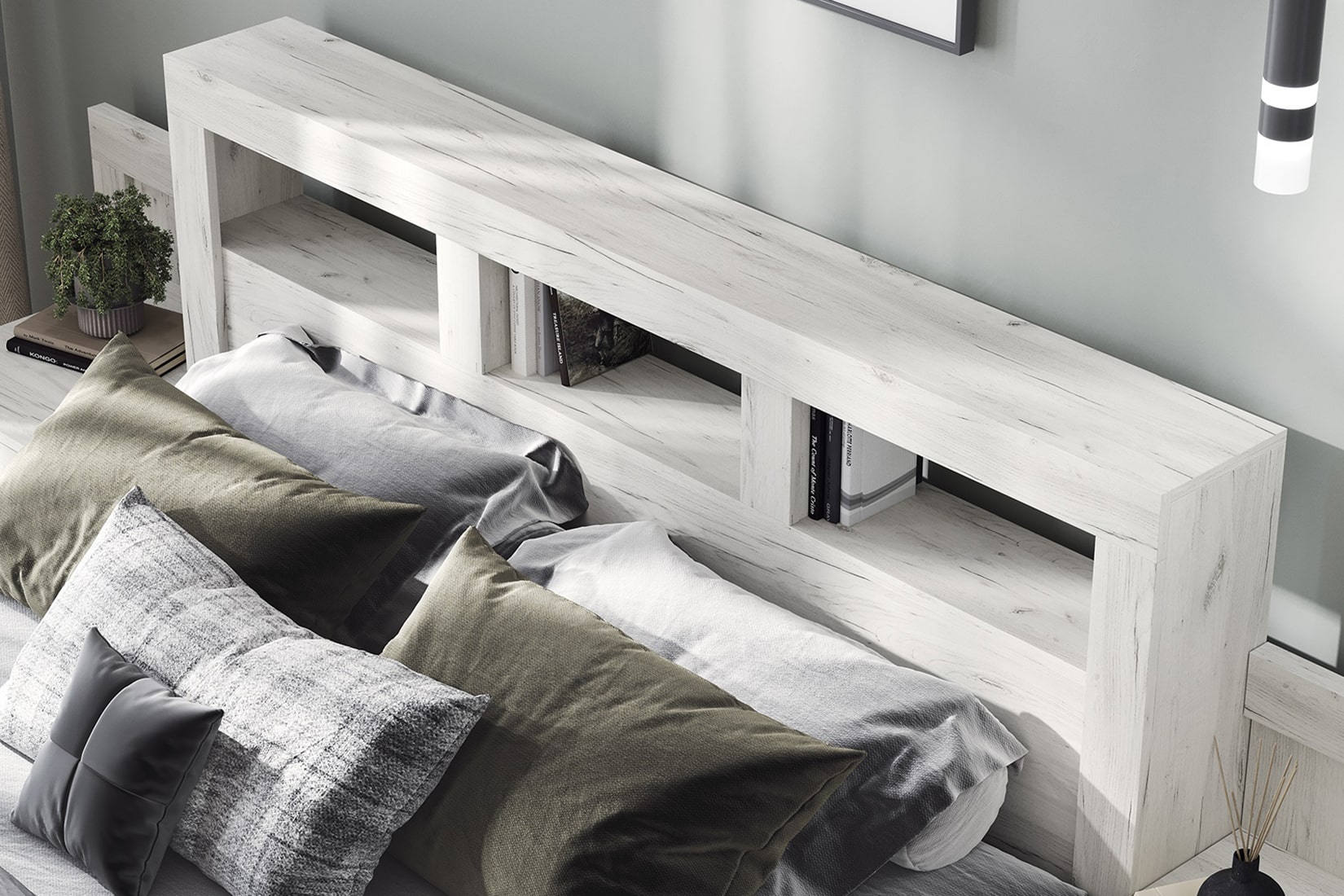 Гранд Кровать 160х200 с ортопедическим основанием Дуб крафт белый