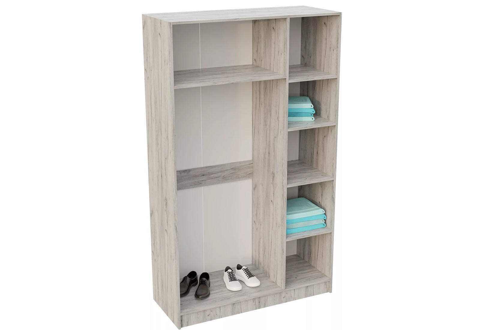 Бася ШКК-553 Шкаф Дуб крафт белый/Дуб крафт серый