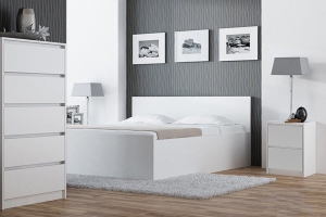 Сура Кровать 140х200 с ЛДСП настилом Белый
