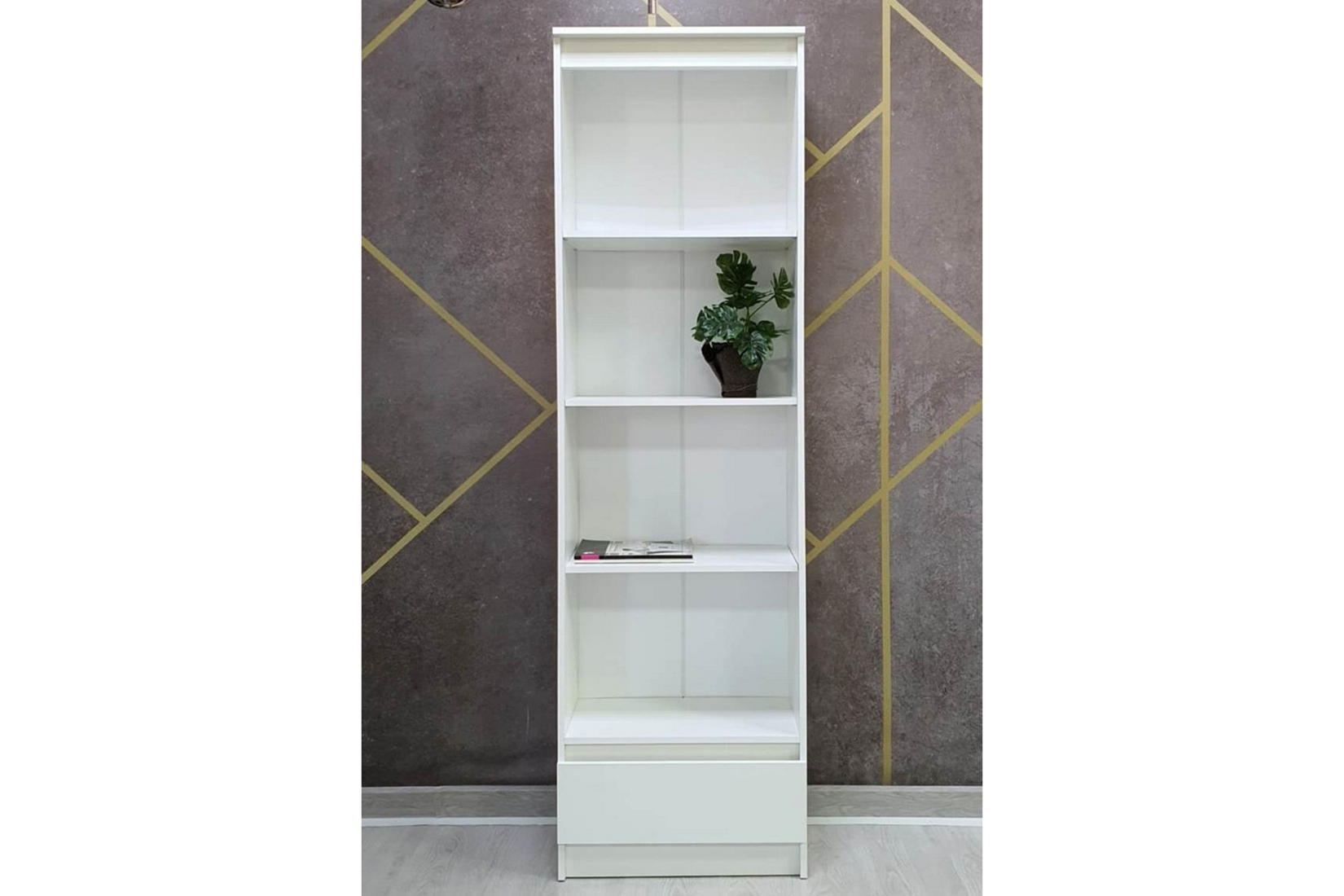 Сура Стеллаж с ящиком Белый