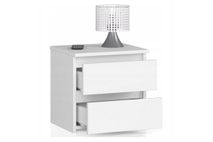 Сура тумба прикроватная 2 ящ, белый (1 шт.)