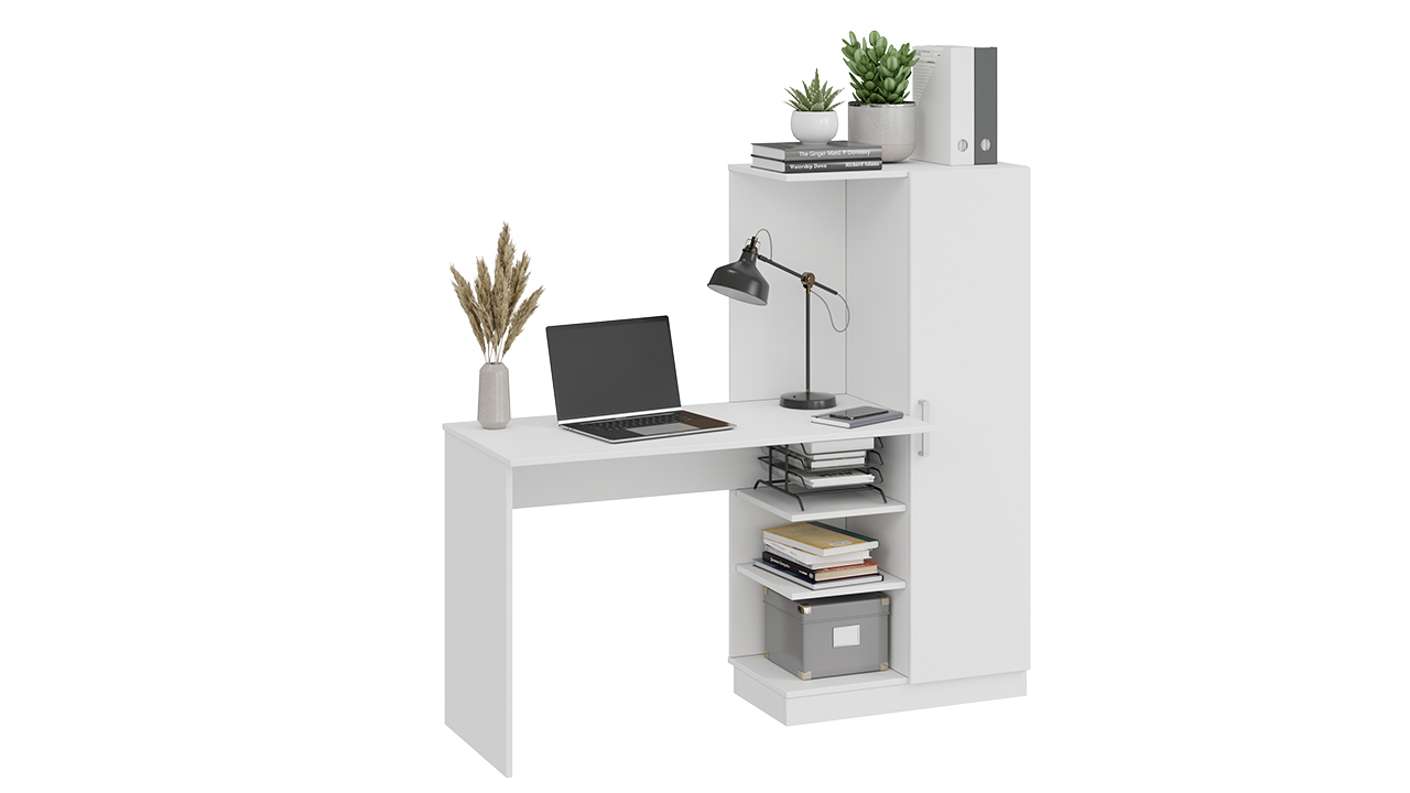 Бейсик Стол компьютерный Белый