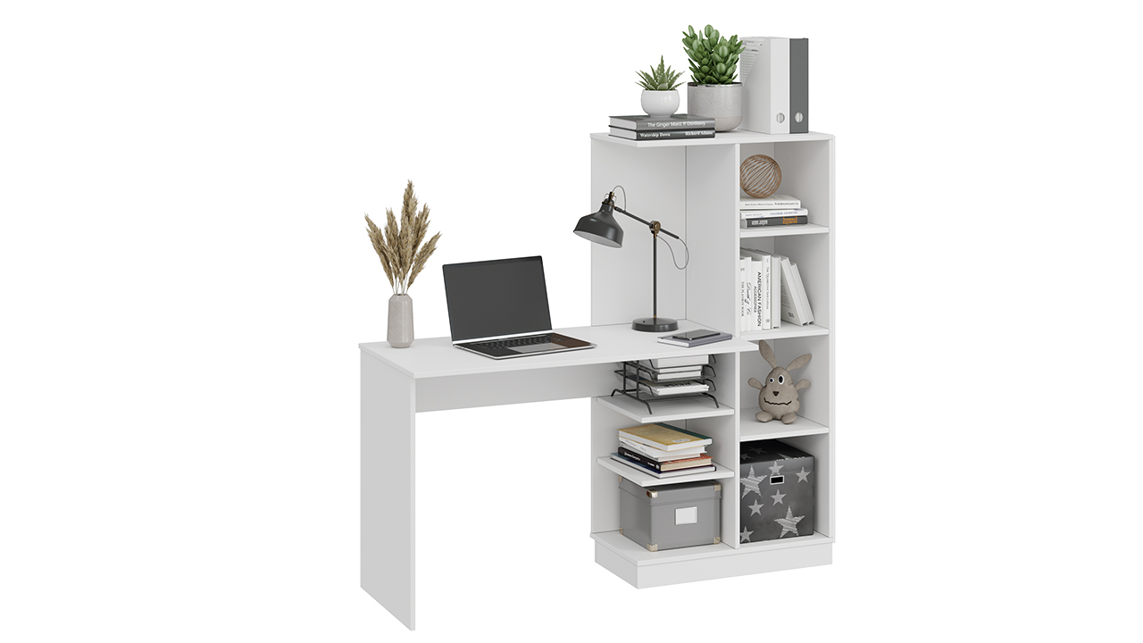 Бейсик Стол компьютерный Белый