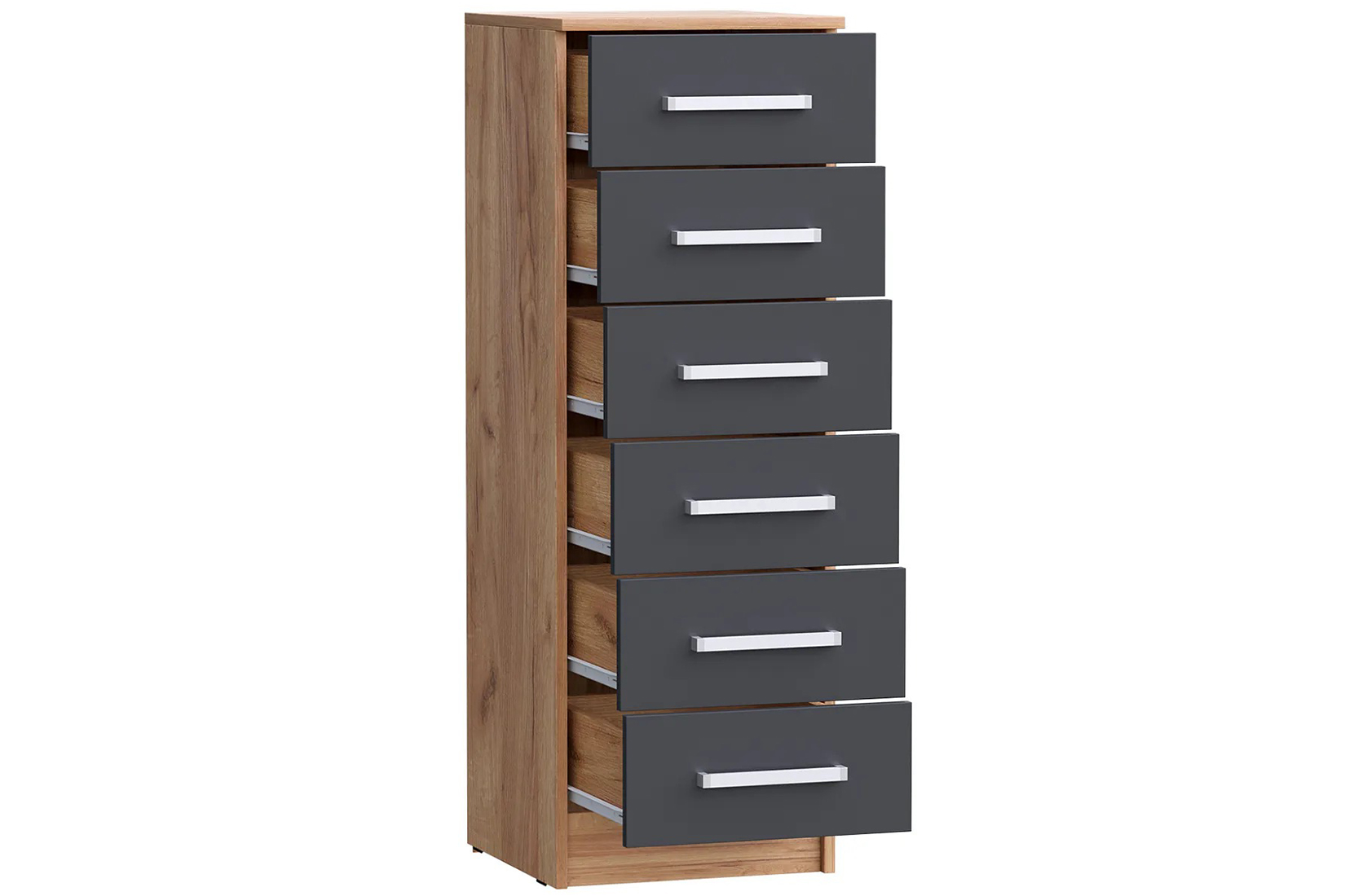 Мартина Комод 400 Графит/Дуб крафт