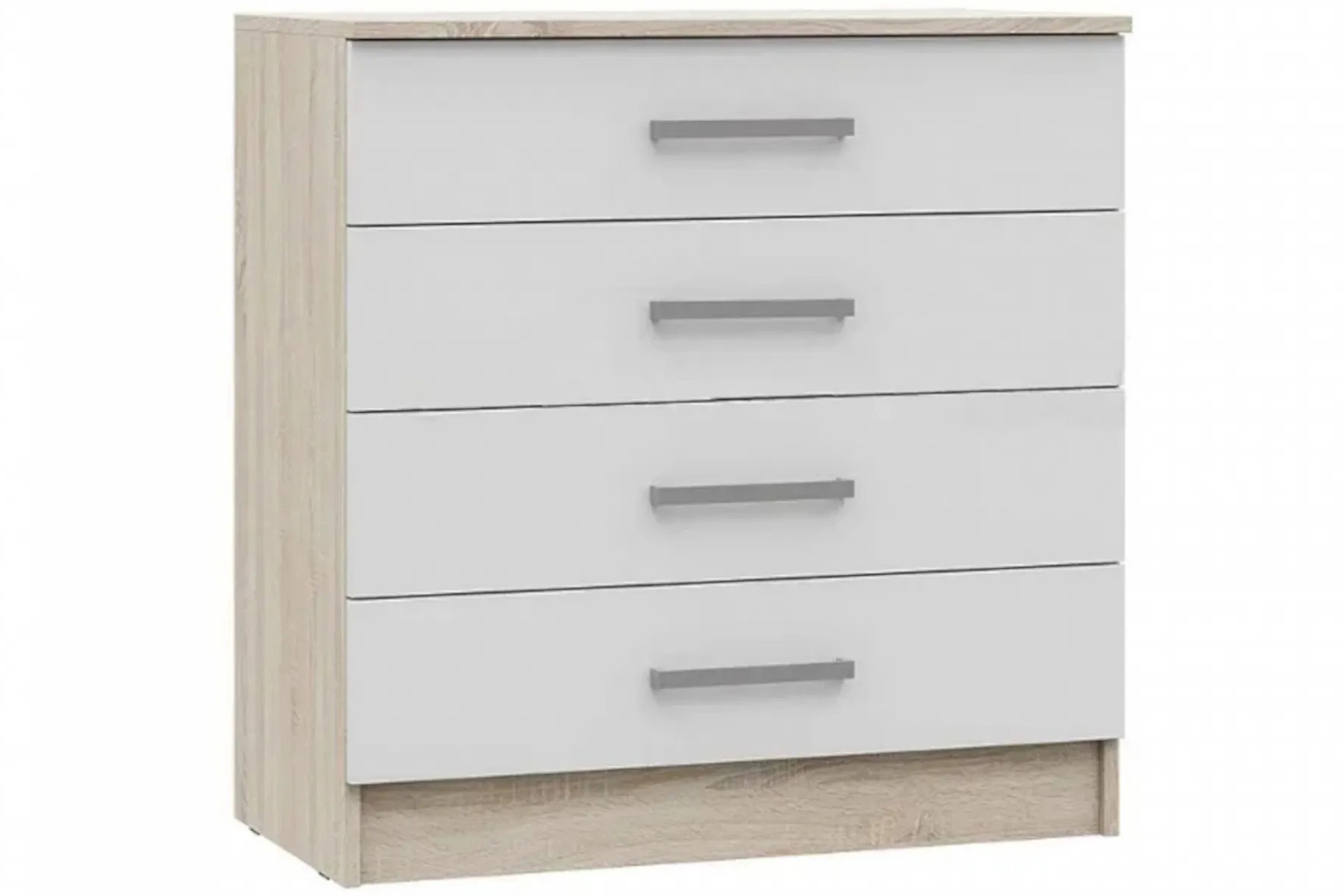 Мартина Комод 800 Белый глянец/Дуб сонома