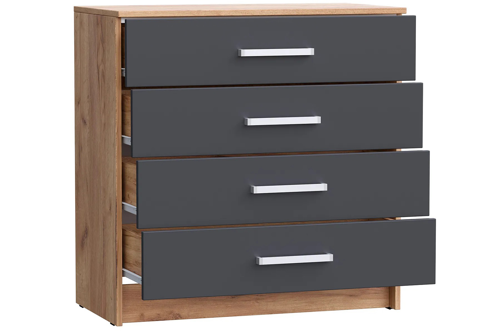 Мартина Комод 800 Графит/Дуб крафт