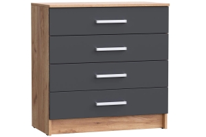 Мартина Комод 800 Графит/Дуб крафт