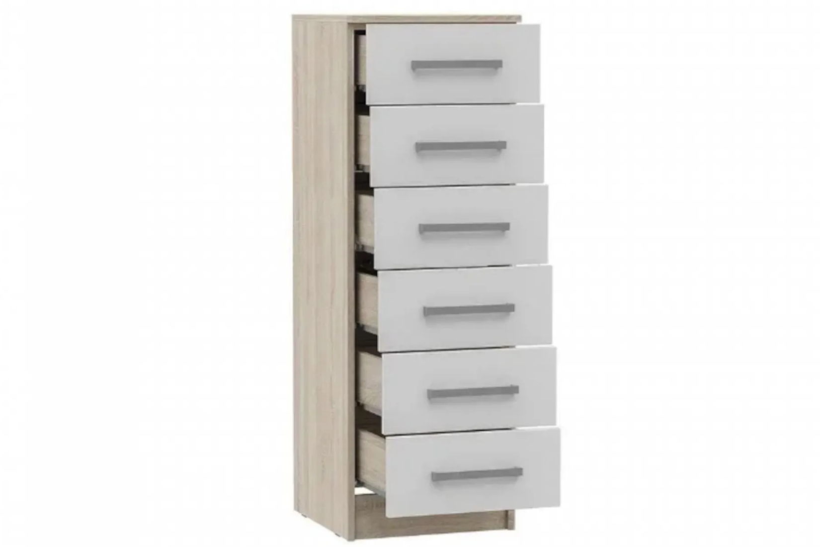 Мартина Комод 400 Белый глянец/Дуб сонома