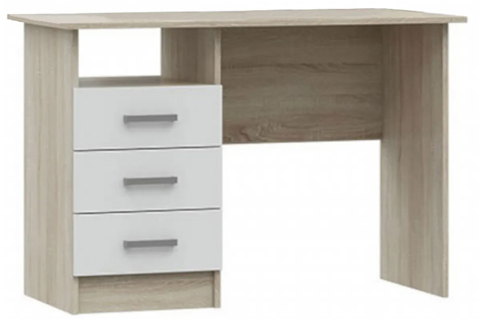 Мартина Стол письменный Белый глянец/Дуб сонома