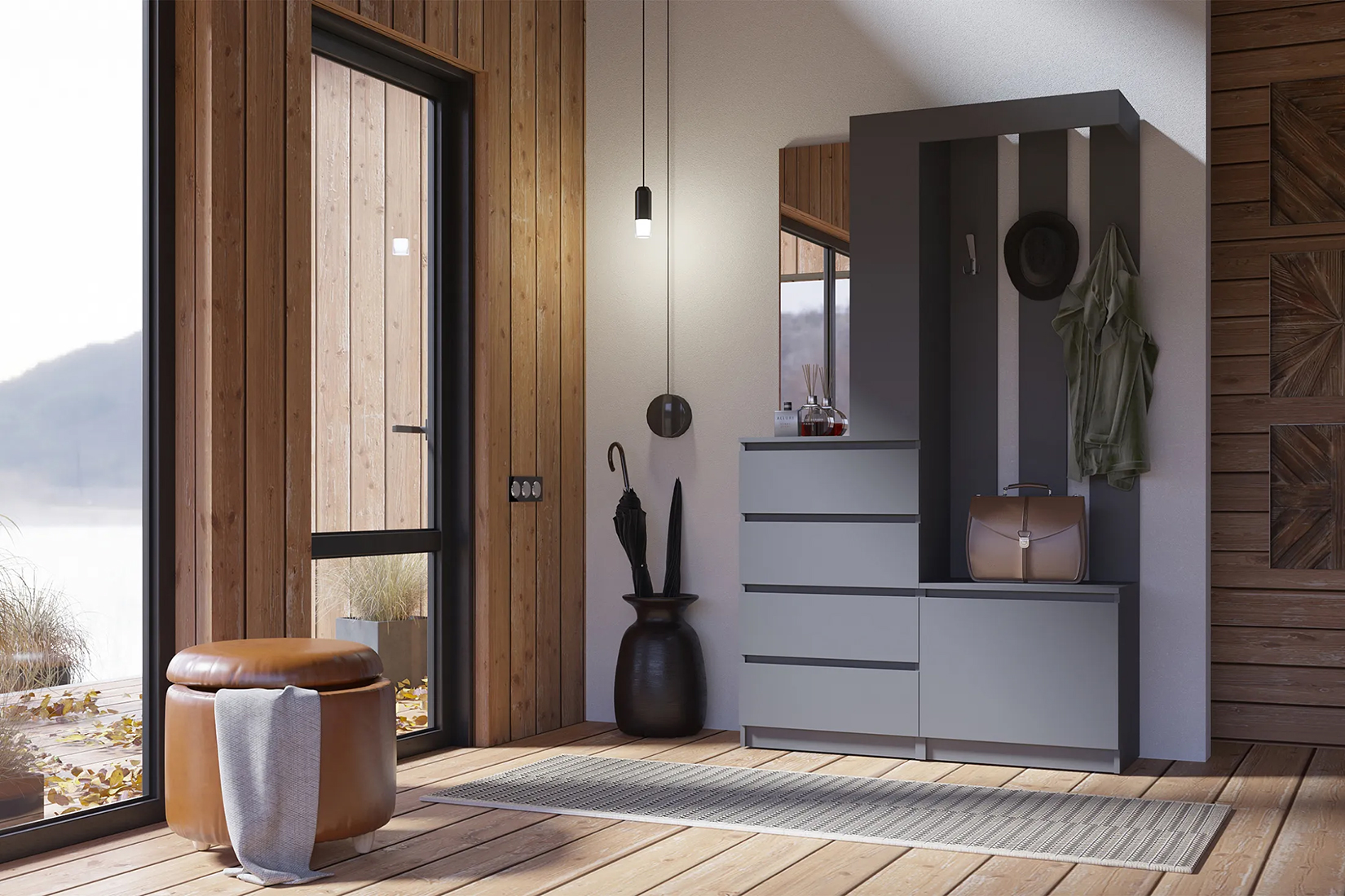 Челси Прихожая Графит