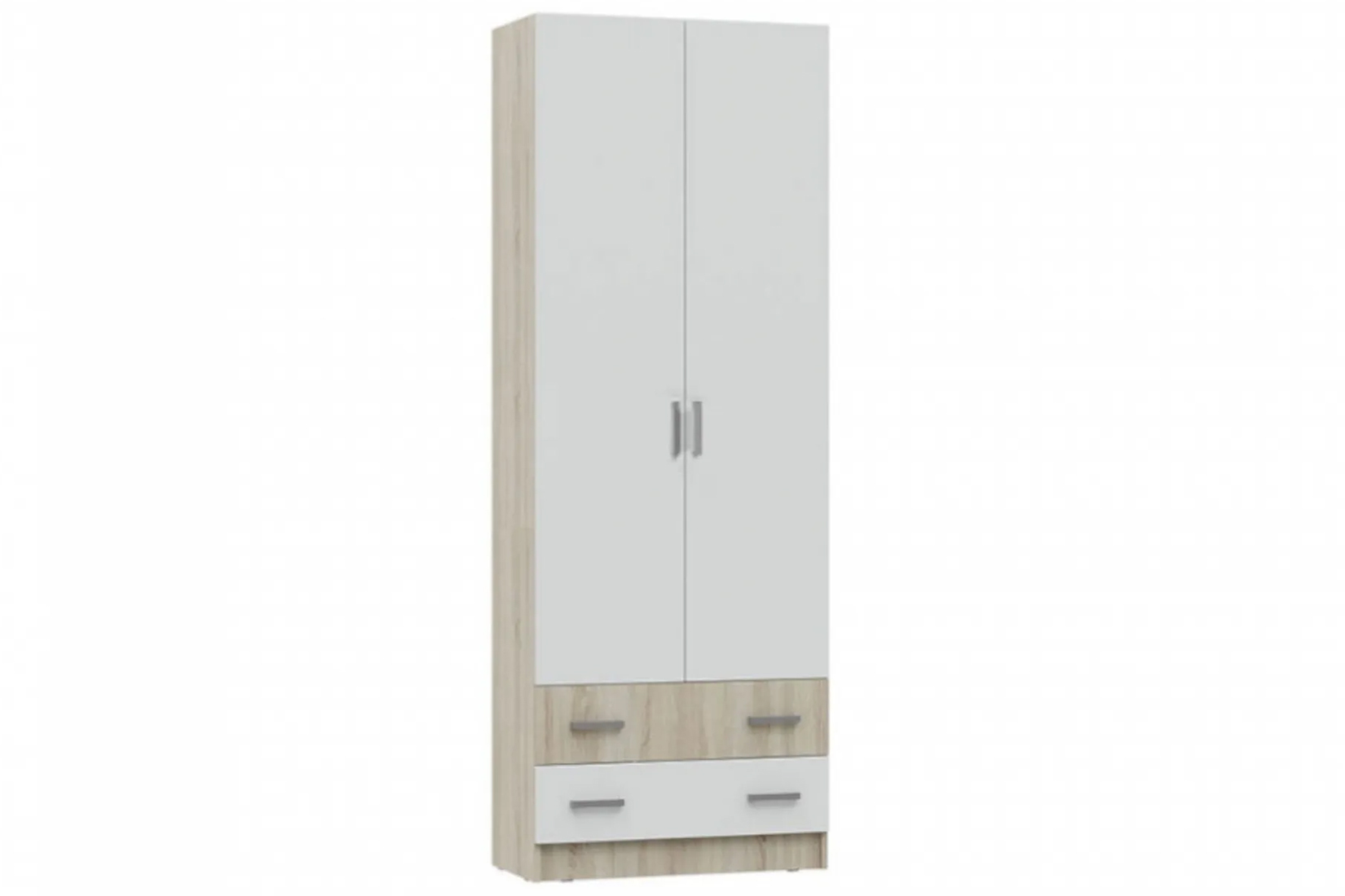 Мартина Шкаф Белый глянец/Дуб сонома