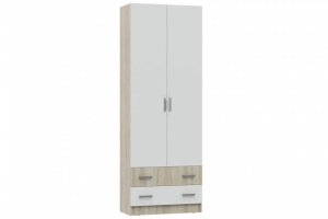 Мартина Шкаф Белый глянец/Дуб сонома