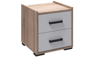 Соната Тумба прикроватная Дуб сонома/Белый