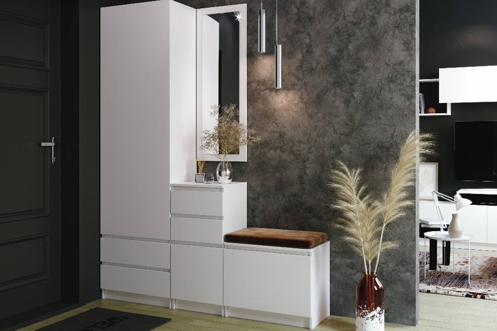 Мадера Зеркало ЗМ1 1000х400 Белый