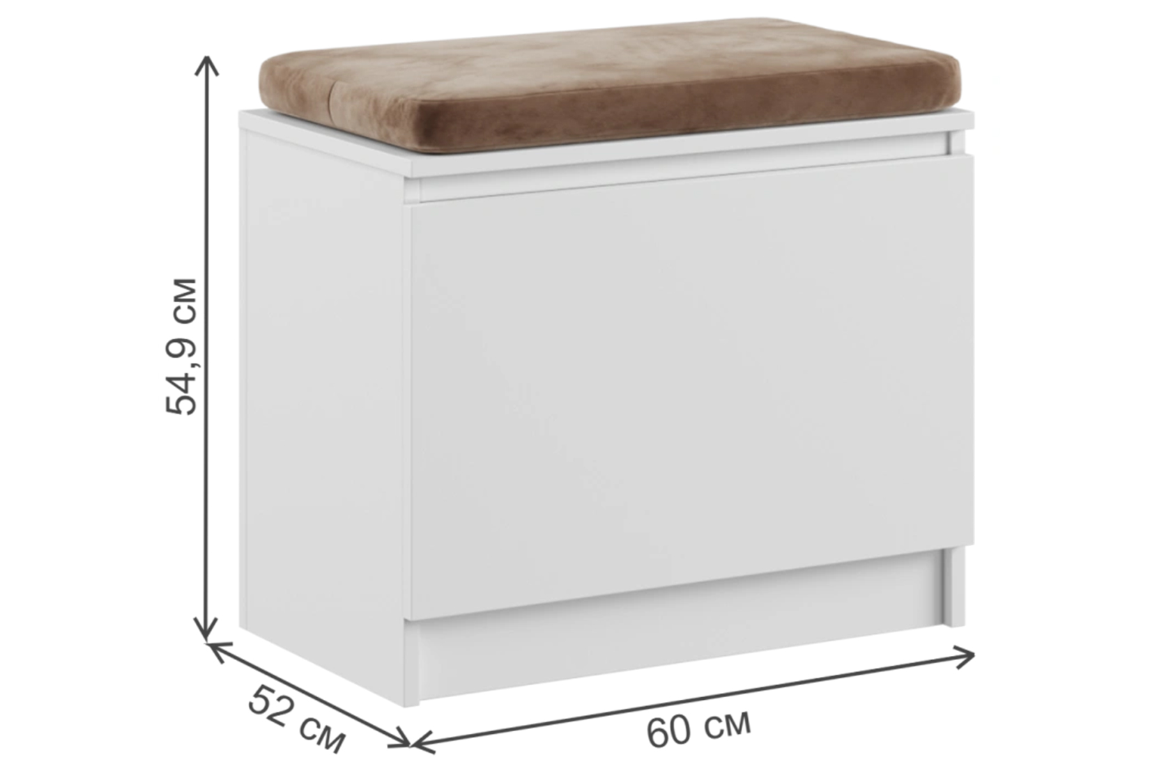 Мадера Тумба обувная ТОМ Белый