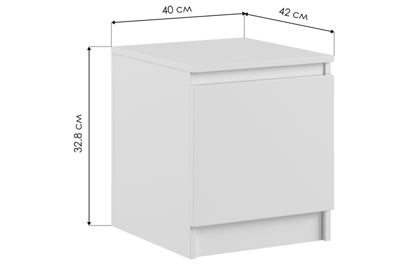 Мадера Тумба ТДМ прикроватная Белый